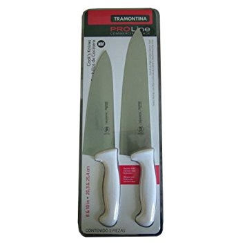 Tramontina Cook's Knife Set ProLine High Carbon Steel 8" & 10" Knife: Total 2 Knives Included