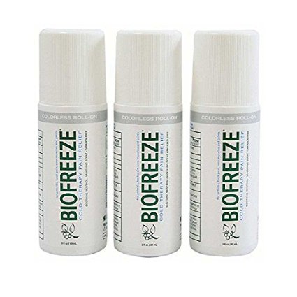 Biofreeze Pain Relieving Roll on Gel - 3 Ounce - Colorless - Pack of 3