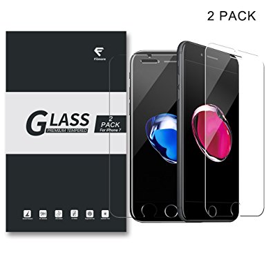 [2 PACK] For iPhone 7 Screen Protector Glass, Filmore iPhone 7 0.3mm 9H Crystal Clear Anti-Scratch Tempered Glass Screen Protector - 4.7 inch (for iPhone 7)