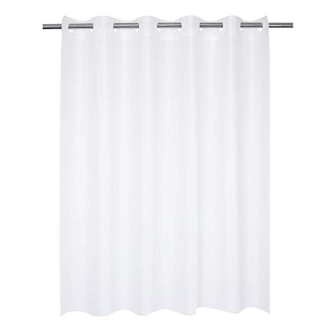 Frosted Shower Curtain No Hooks Needed - 8 Gauge PEVA, Waterproof, Nontoxic, Odorless - 71 x 74 Inch, Frost