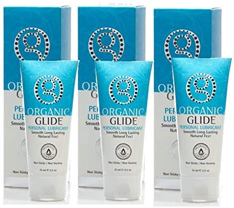 Organic Glide Natural Personal Lubricant, Probiotic Edible Formula Lube (3 Pack)