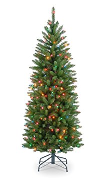 National Tree 4.5 Foot Kingswood Fir Pencil Tree with 150 Multicolor Lights (KW7-313-45)