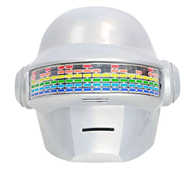 Daft Shining Punk Helmet Colorful LED Lights Robot Adult Full Head PVC Mask