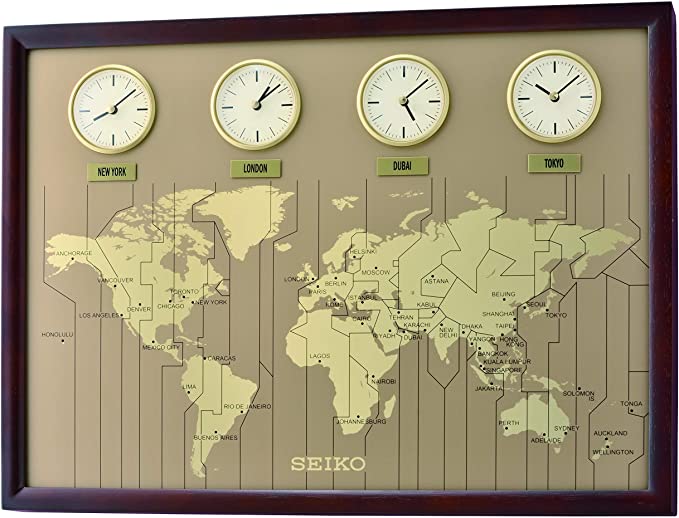 Seiko Wall Clock, Wood, Brown, 44,3 x 60 x 5,5 cm