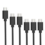 Micro USB Cable Aukey 6-Pack Premium Micro USB Cable High Speed USB 20 A Male to Micro B Sync and Charging Cables for Samsung HTC and more Android Devices CB-D17 Black