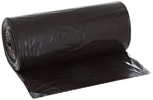 Aluf Plastics RCM-3858XXX Coex   Microban Low Density Blend Star Seal Bag on Coreless Roll, 55-60 Gallon Capacity, 58" Length x 38" Width, 75 lbs Max Load, Black (Pack of 100)