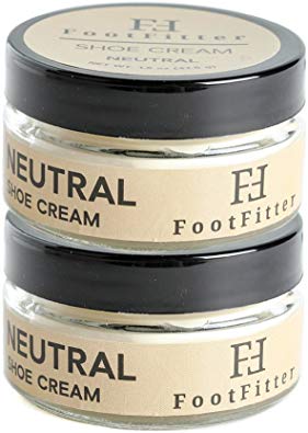 FootFitter Premium Shoe Cream Polish, 2 Pack, Shoe and Boot Shine Cream - Made in the USA!