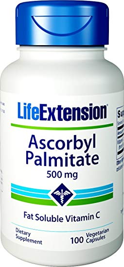 Life Extension Ascorbyl Palmitate 500 Mg, 100 veggie caps