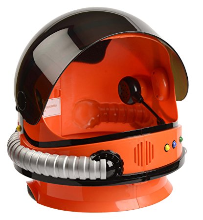 Aeromax Jr. Astronaut Helmet with Sounds and Retractable Visor, Orange
