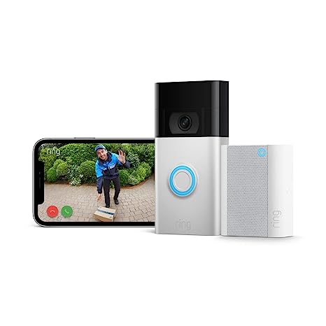 Ring Video Doorbell   Ring Chime | 1080p HD video, Advanced Motion Detection, and easy installation (2nd Gen)