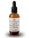 Liquid Vitamin D Drops - 2oz D3 100 IU Per Drop - 5000 IU Per Dropper - Boost Immune System - Best Absorption FREE of GMO SOY or GLUTEN - Fight Fatigue Naturally - Made In USA