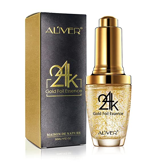Moisturizer Serum for Face and Eye Area, 24K Gold Essence Anti Aging Wrinkle Moisturizing Firming Face Cream Treatment for Women Skin Care (Aliver)