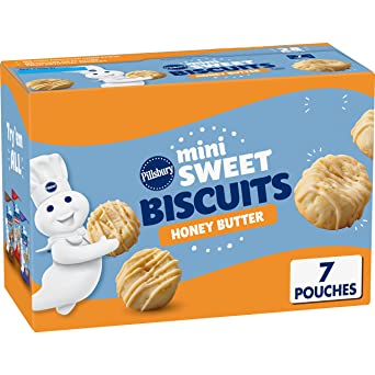 Pillsbury Mini Sweet Biscuits, Honey Butter, 10.5 oz, 7 Count Box