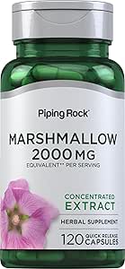 Piping Rock Marshmallow Root Capsules | 2000mg | 120 Count | Herbal Concentrated Extract Supplement | Non-GMO, Gluten Free Supplement