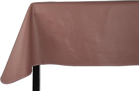 Yourtablecloth Heavy Duty Vinyl Rectangle or Square Tablecloth - 6 Gauge Heavy Duty Tablecloth - Flannel Backed - Wipeable Tablecloth with Vivid Colors & Many Sizes 52 x 108 Mauve