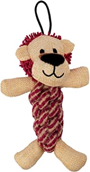 ZEUS Mojo Naturals Rope Twisterz, Dog Toys for Small Dogs and Puppies, Receive Either a Lion or Rhino