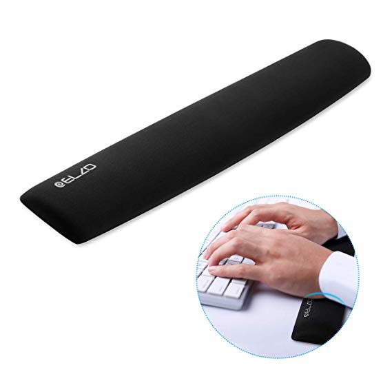 ELZO Gel Ergonomic Keyboard Wrist Rest with Gel Wrist Support Pad, Non-Slip Rubber Base for PC Computer, Laptop, Mac, Home, Office & Travel (1 × for Keyboard)