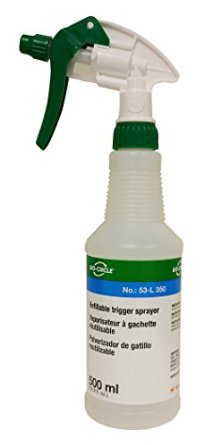Walter Surface Technologies 53L350 Transparent PET Empty Refillable Trigger Sprayer, 500 mL Bottle