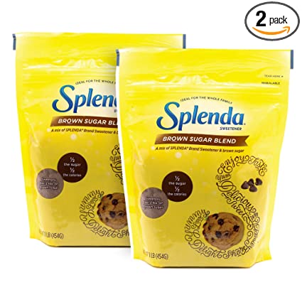 SPLENDA Brown Sugar Blend Low Calorie Sweetener for Baking, 1 Pound (454 Grams) Resealable Bag (Pack of 2)