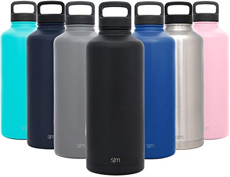 Simple Modern 84oz Summit Water Bottle   Extra Lid - Wide Mouth Vacuum Insulated 18/8 Stainless Steel Powder Coated