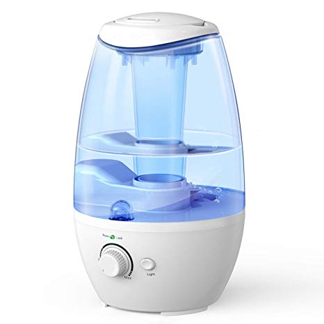 ALIWELL Humidifiers - Ultrasonic Cool Mist Humidifier with Large 3Liter Reservior - Auto Shut Off - Night Light Function- Whisper-Quiet 10-30 Hours Operation Vaporizer for Bedroom/Baby/Home/Office