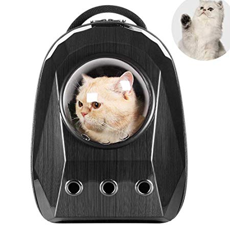 Lemonda Portable Pet Space Capsule Carrier,Cat Dog Bubble Backpack Traveler Knapsack,Waterproof Lightweight Breathable Diamond Shape Shoulder Bag