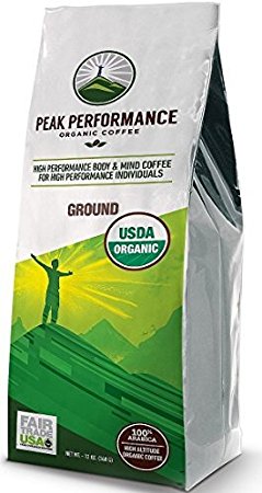 Peak Performance High Altitude Organic Coffee. High Performance Body & Mind Coffee For High Performance Individuals. Fair Trade Beans Full Of Antioxidants! USDA Organic Dark Roast Ground Coffee