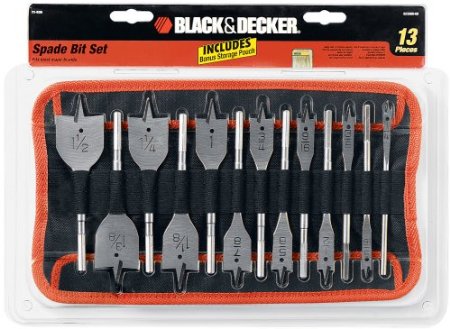 Black and Decker 71-536 14-Inch to 1-12-Inch Spade Drill Bit Assortment 13-Piece
