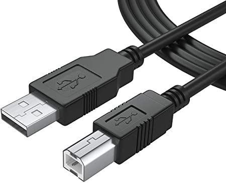 6Ft USB-2.0 Type-A to Type-B High Speed Cord for Canon Pixma MX922 / MX522 / MX452 and Epson XP-310 / Epson XP-410 / Brother HL 2270DW / Brother MFCJ450DW / HP Envy 4500 USB Type B Printers Such