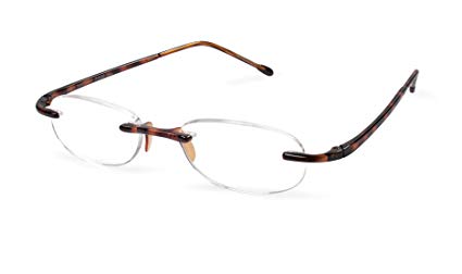 Gels - Lightweight Rimless Fashion Readers - The Original Reading Glasses for Men and Women - Tortoise ( 2.50 Magnification Power)