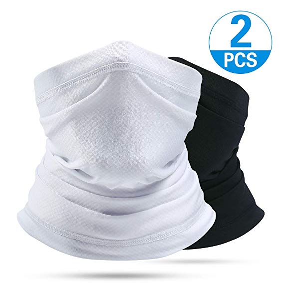 Venswell Summer Face Mask, Dust Sun UV Protection Neck Gaiter, Breathable &Elastic Face Scarf Mask, Multiple Cool Bandana for Fishing Hiking Cycling Riding