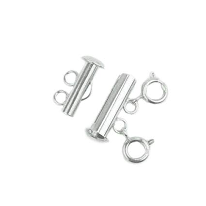 Mei Yun Layered Necklace Clasp Multi-Strand Spacer Detangler Clasp Connector for Chain Necklace Bracelet (2 Strand Sliver)