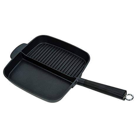 MasterPan MP-112 Non-Stick Cast Aluminium 2-Section Meal Skillet, 11" Series