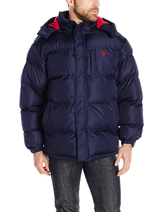 U.S. Polo Assn. Men's Classic Short Puffer Jacket with Small Logo