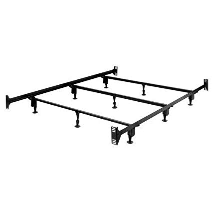 Queen Size 9 Leg Metal Bed Frame with Headboard & Footboard Brackets