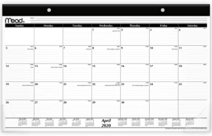 Mead 2020-2021 Academic Year Monthly Desk Pad Calendar, Compact, 17-3/4" x 11 (CAM8200521)