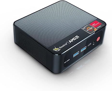 Beelink SER3 Mini PC,AMD Ryzen 7 3750H Processor,Mini Computer with 16G DDR4 RAM/500GB M.2 NVMe 2280 SSD,4K FPS/Dual-Screen Display/WiFi 5/BT4.0/Support Auto Power On