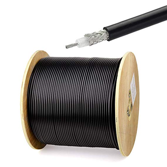 Wlaniot RG58 RF Coaxial Coax Cable 50 Feet (15.24 Meters)