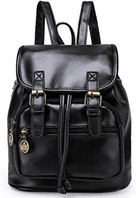 Women Mini Backpack Purse Fashion Retro PU Leather Rucksack Lightweight Casual Travel Shoulder Bag