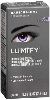 Bausch   Lomb Lumify Redness Reliever Eye Drops - 0.5 oz, Pack of 4