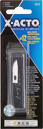 ELMERS X-Acto No. 12 Mini Curved Carving Blade Pack of 5 (X212)