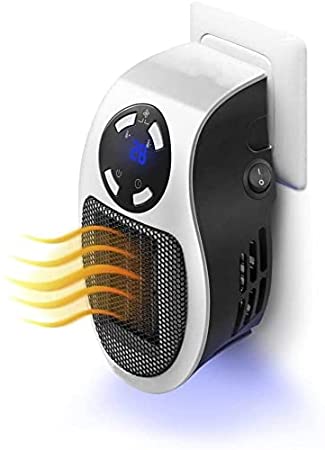Alpha Space Heaters with Remote Control, Smart Space Heater Plug In with Timer and LED Display, Portable Ceramic Electric Heater for Small Rooms Office, Bedroom, Indoors, Office, Living Room