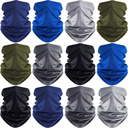 SATINIOR Summer Neck Gaiter Sun Protection Neck Gaiter Scarf UV Protection Balaclava Face Clothing for Outdoor Cycling Running Hiking Fishing Motorcycling (Classic Colors, 12)