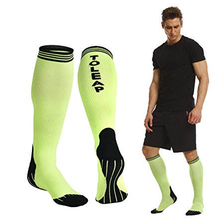 Compression Socks for Men & Women - BEST Graduated Athletic Fit Everyday Use - Running Pregnancy Flight Travel Nursing Boost Stamina Circulation Recovery Cycling Basketball by Wishfly