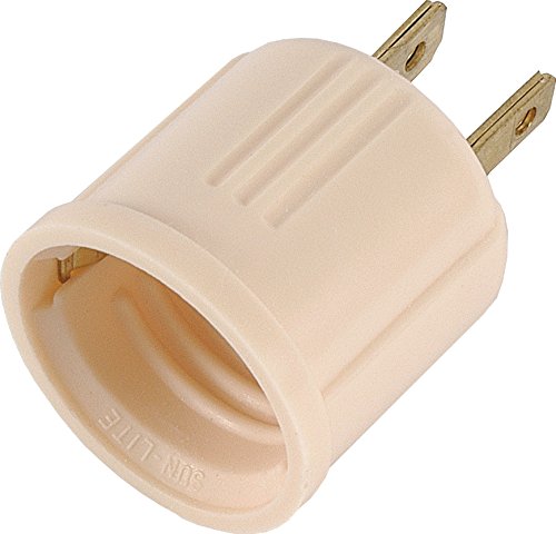 GE 54173 Socket Adapter Converts Outlet to Lamp Socket, Polarized Ivory