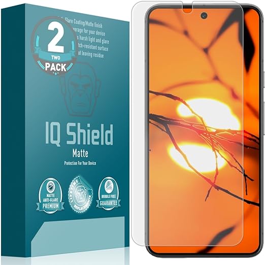 IQShield Matte Screen Protector Compatible with Google Pixel 8 (2-Pack) Anti-Glare Anti-Bubble TPU Film