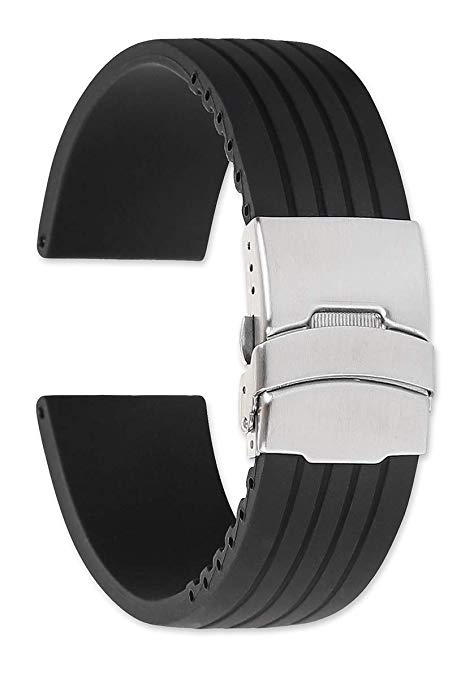 Oris Style Divers Clasp Rubber Watchband - 22mm