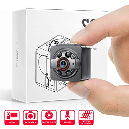 Mini Spy Hidden Camera,1080P Portable Metal Housing HD Nanny Cam with Night Vision and Motion Detective,Perfect Indoor Covert Security Camera for Home and Office