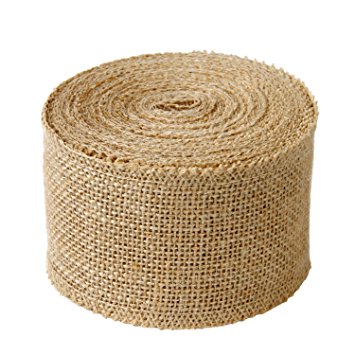 3 Inches Wide Burlap fabric craft Ribbon on Spool - 10 yards