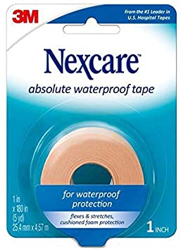 3M Scotch 73 Nexcare Absolute Waterproof Tape: 1 in x 15 ft. (Tan)